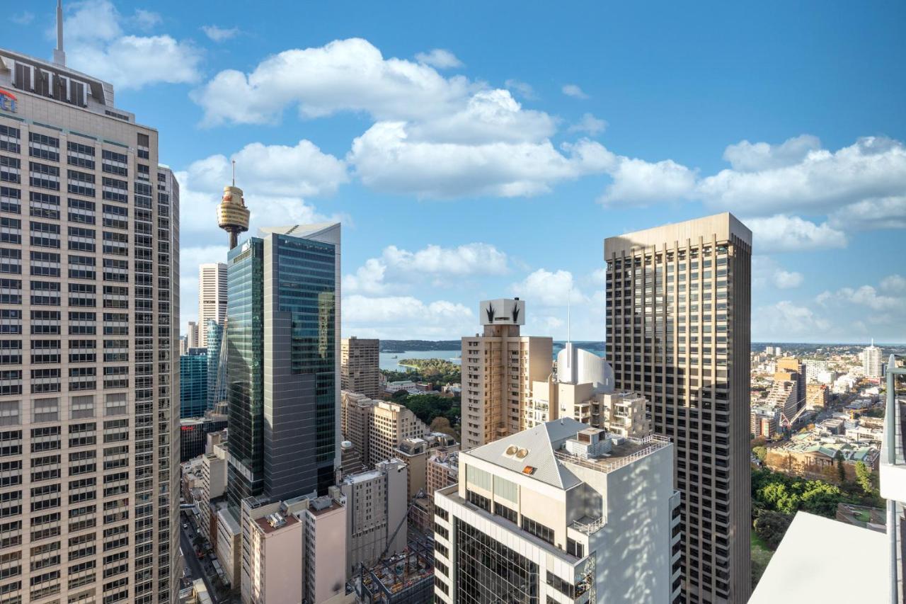 Meriton Suites Pitt Street, Sydney Exteriör bild The view from the 26th floor of the hotel